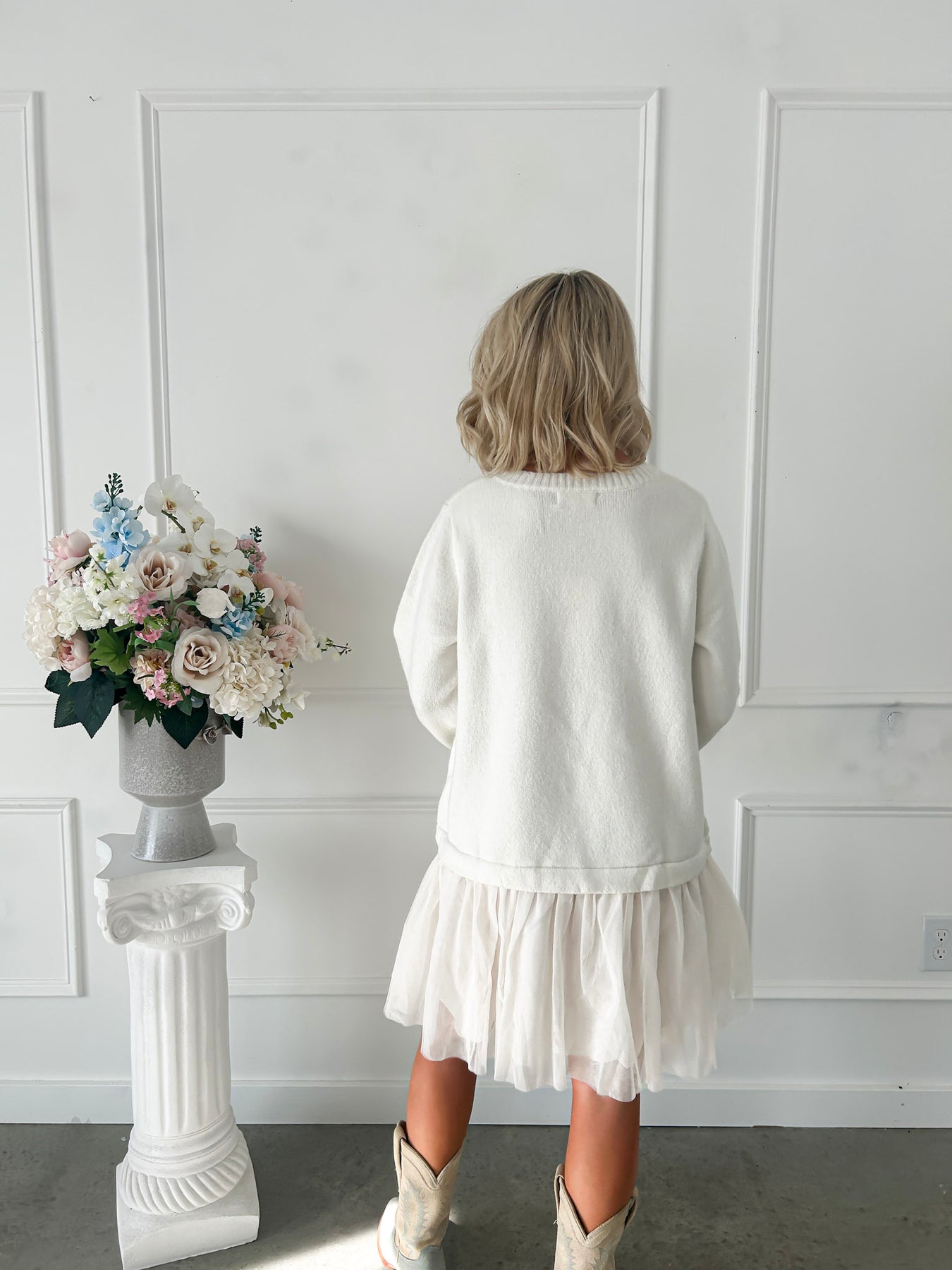 ice cream sweater dress Girls' Instant Message Snowman Ice Cream Fit & Flair Cap Sleeve Graphic Dress - Heather Navy
